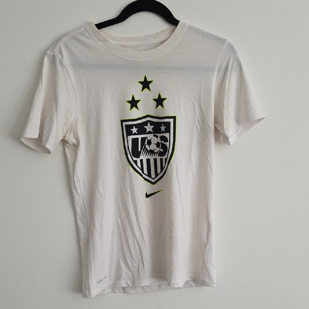 USWT Nike White Graphic Tee with Stars
